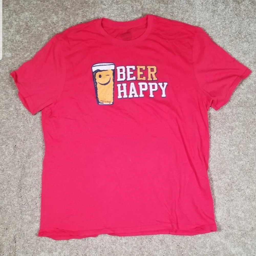 Life Is Good Beer Happy Tshirt Mens Size Large
